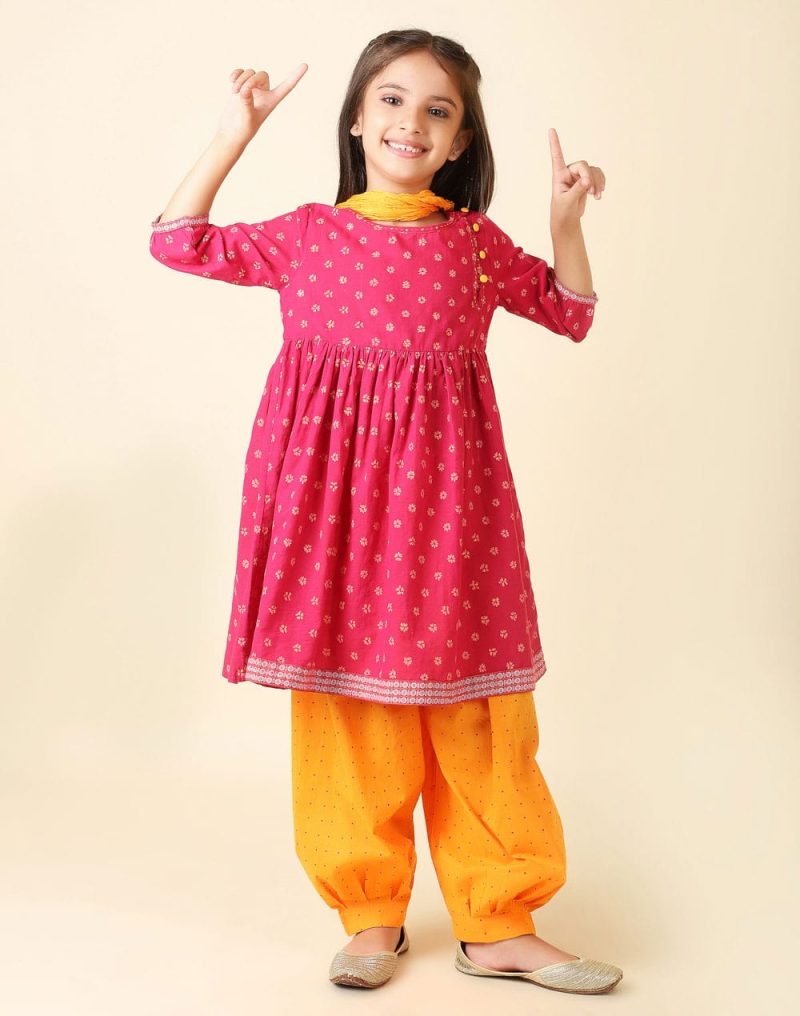 Girls plazo & Dresses Pack Of 1