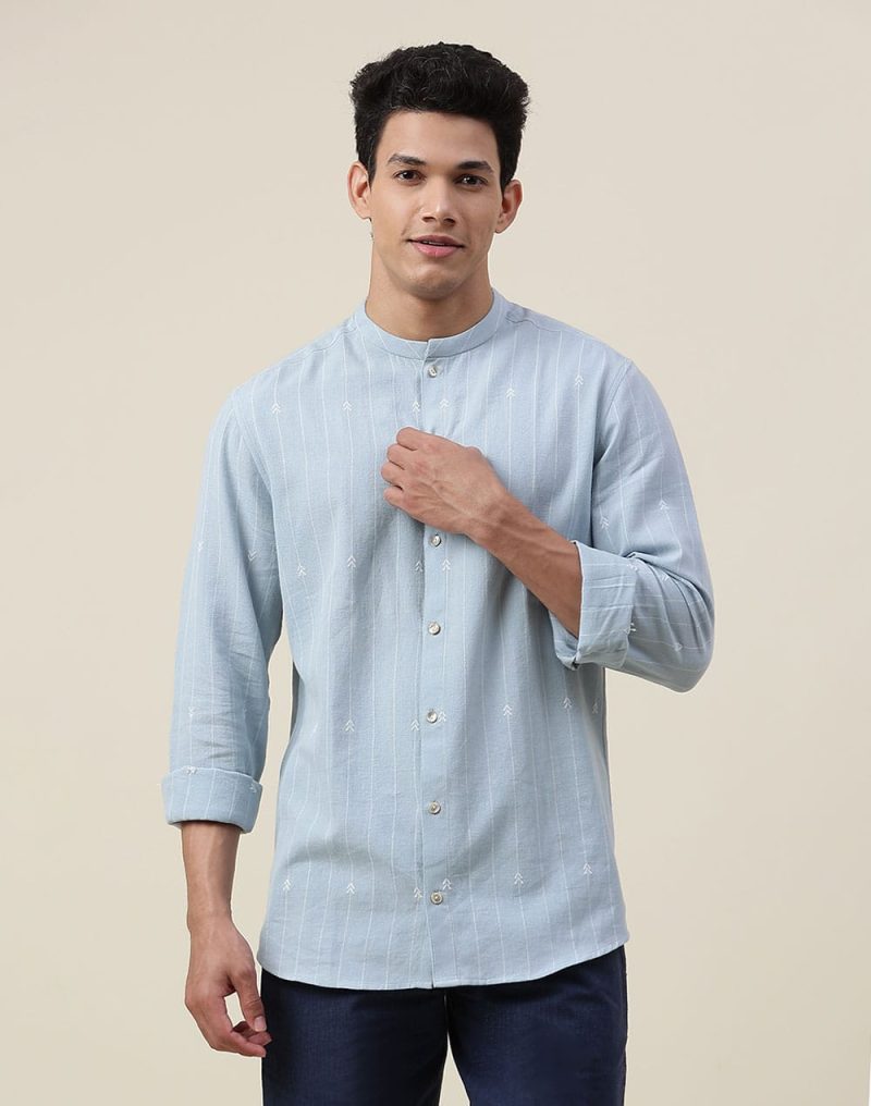 Men Regular Fit Printed Spread Casual Shirt
