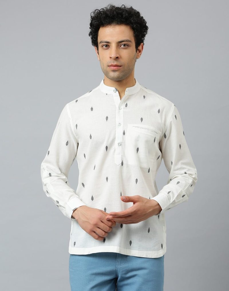 Men Regular Fit Printed Spread Casual Shirt