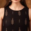 Anouk Black Ethnic Motifs Printed Sleeveless Straight Kurta - Image 2