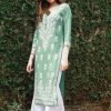 GoSriKi Floral Embroidered Straight Kurta