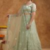 Janasya Embroidered Semi-Stitched Lehenga & Unstitched Blouse With Dupatta - Image 3