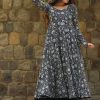 KALINI Floral Printed V-Neck Anarkali Georgette Kurta - Image 3