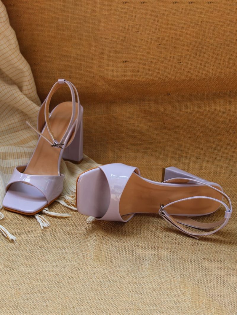lavender ankle strap sandal