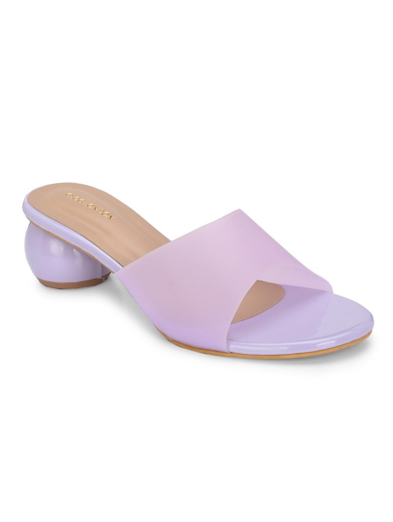 lavender slip on sandal