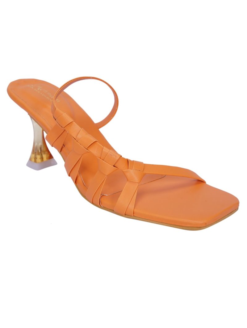 orange slip on kitten heel - Image 2