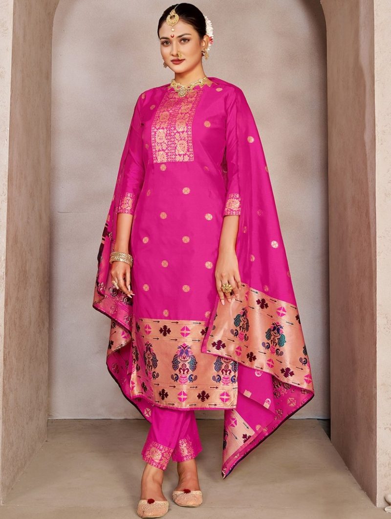 new art silk emrodery kurti for women