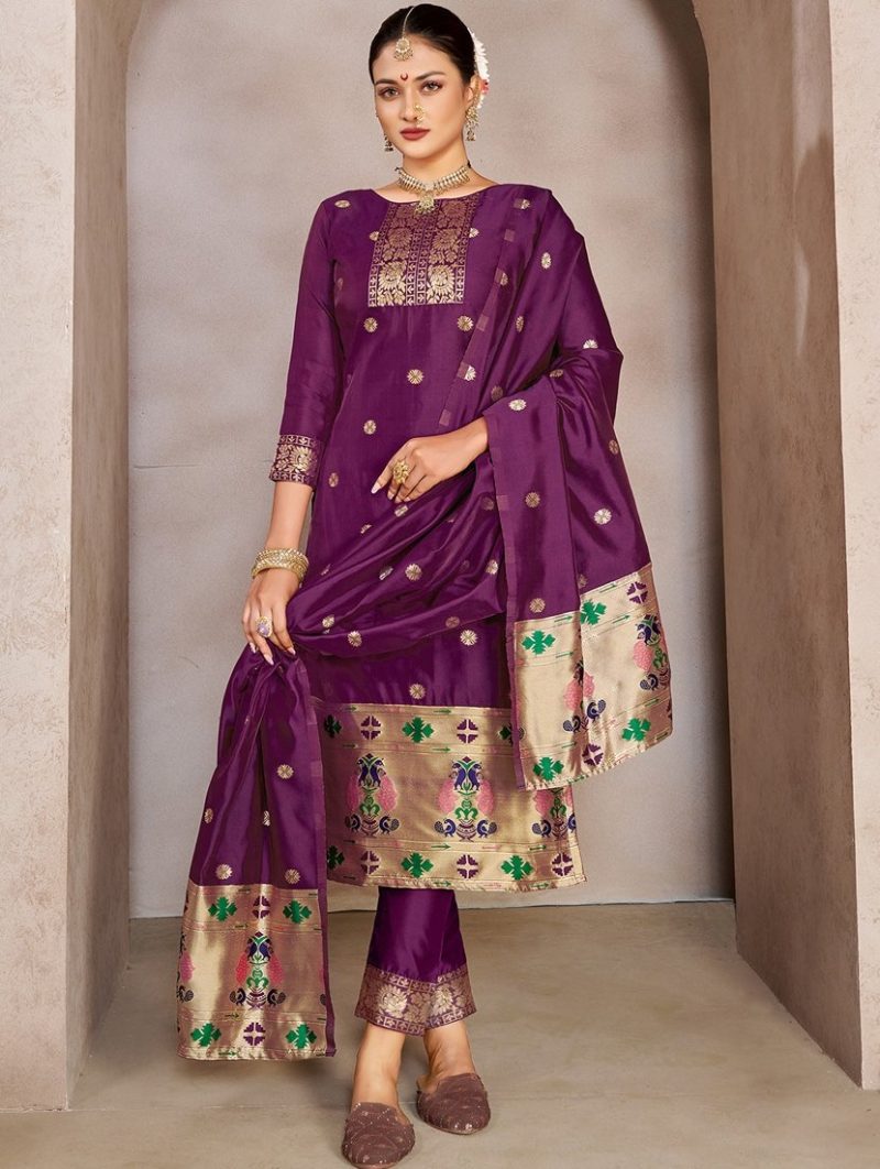 new art silk emrodery kurti for women