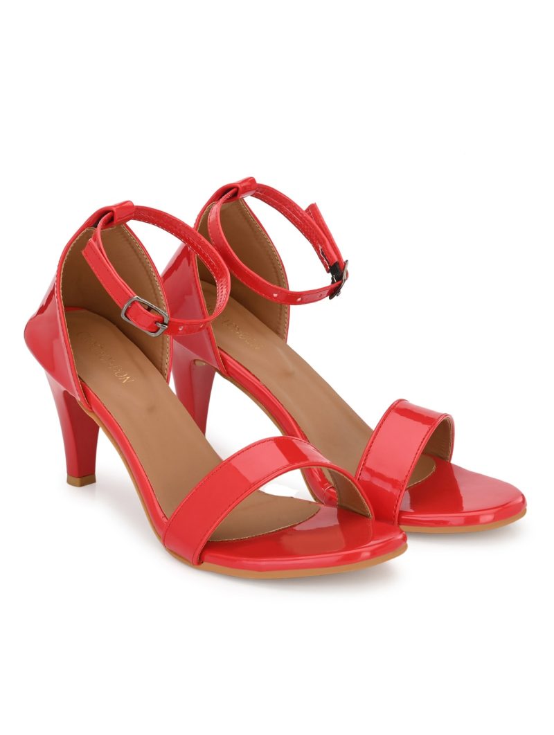 red ankle strap sandal - Image 3