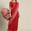 Saree mall Red Printed Ikat Saree - Image 2
