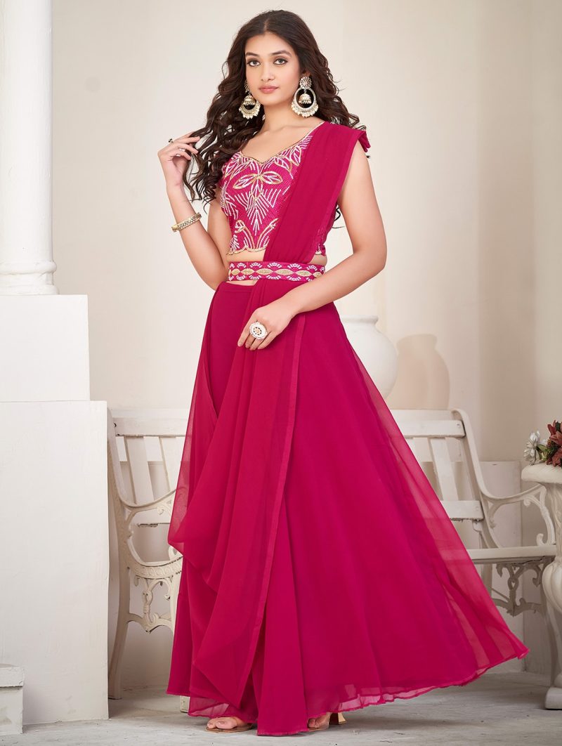 women embroidered choli lehenga with dupatta - Image 2