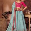 women embroidered lehenga