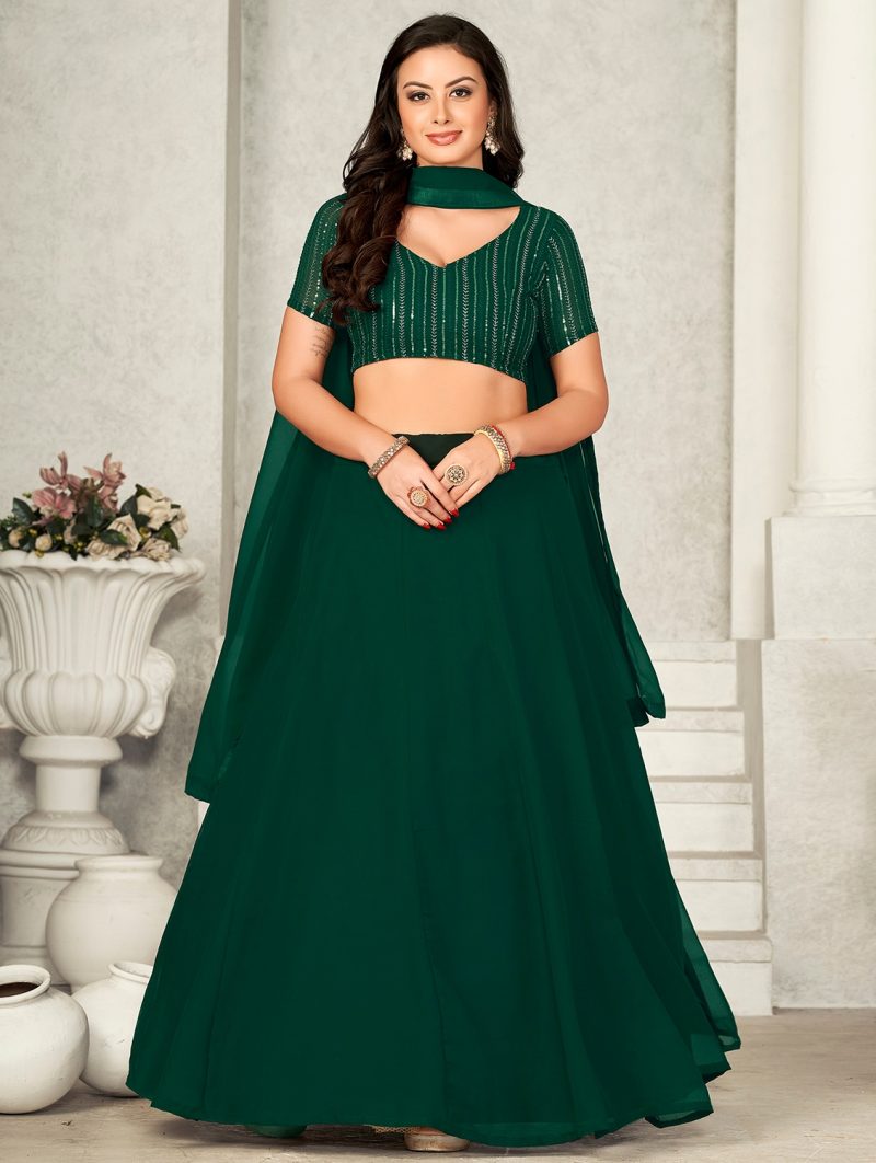 women embroidered lehenga choli with dupatta
