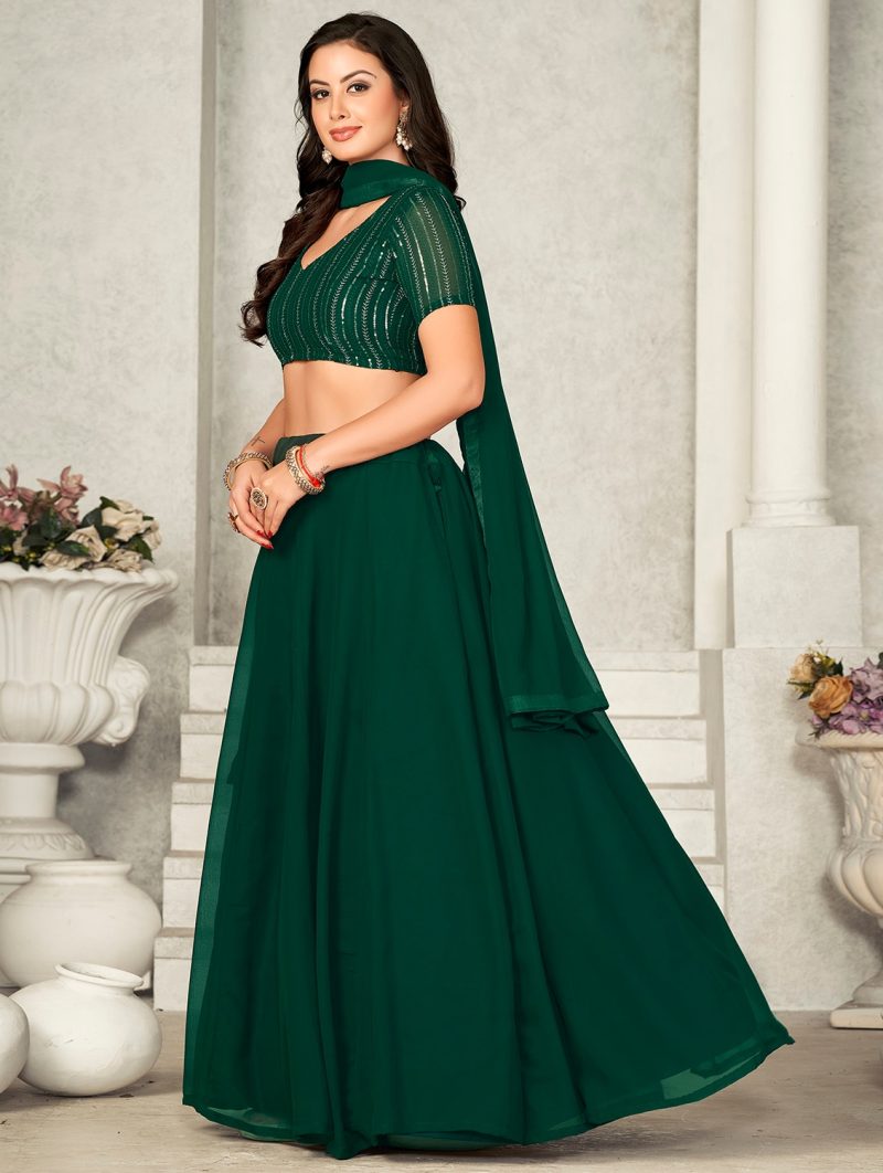 women embroidered lehenga choli with dupatta - Image 2