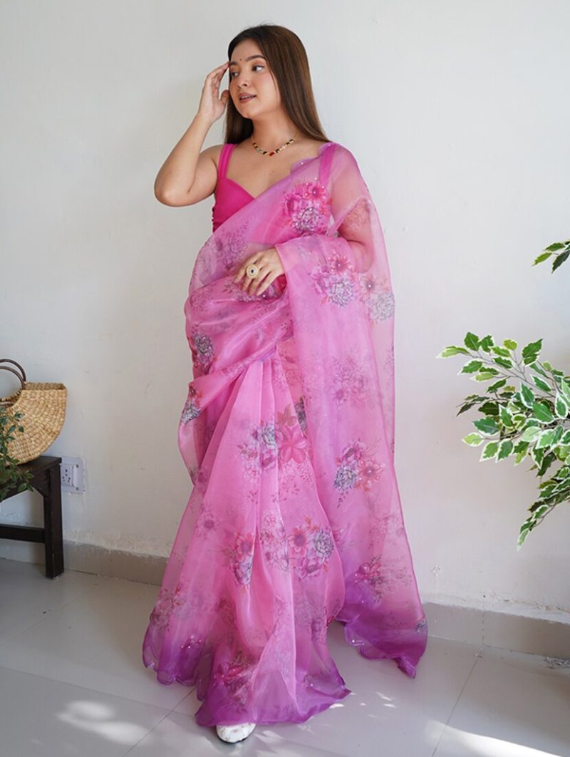women printed saree - Image 2