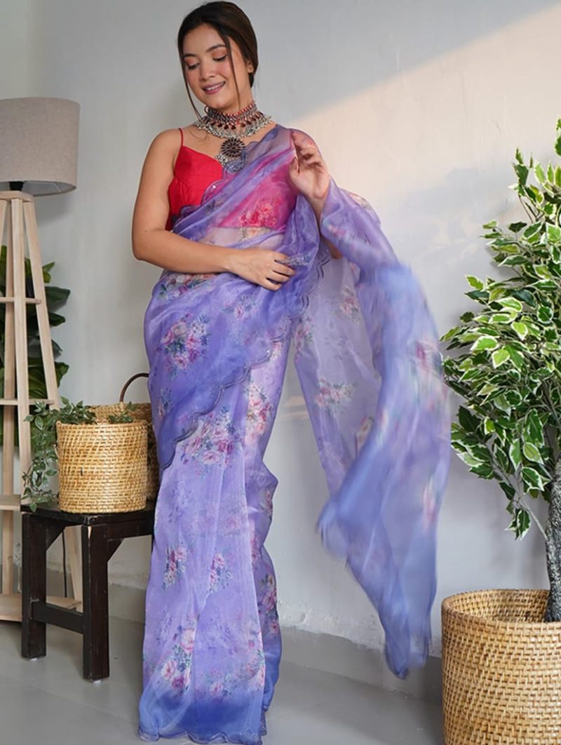 women printed saree - Image 2