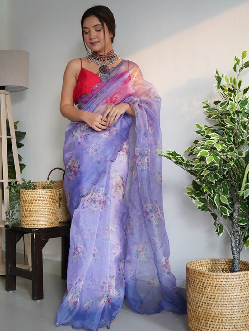 women printed saree - Image 3