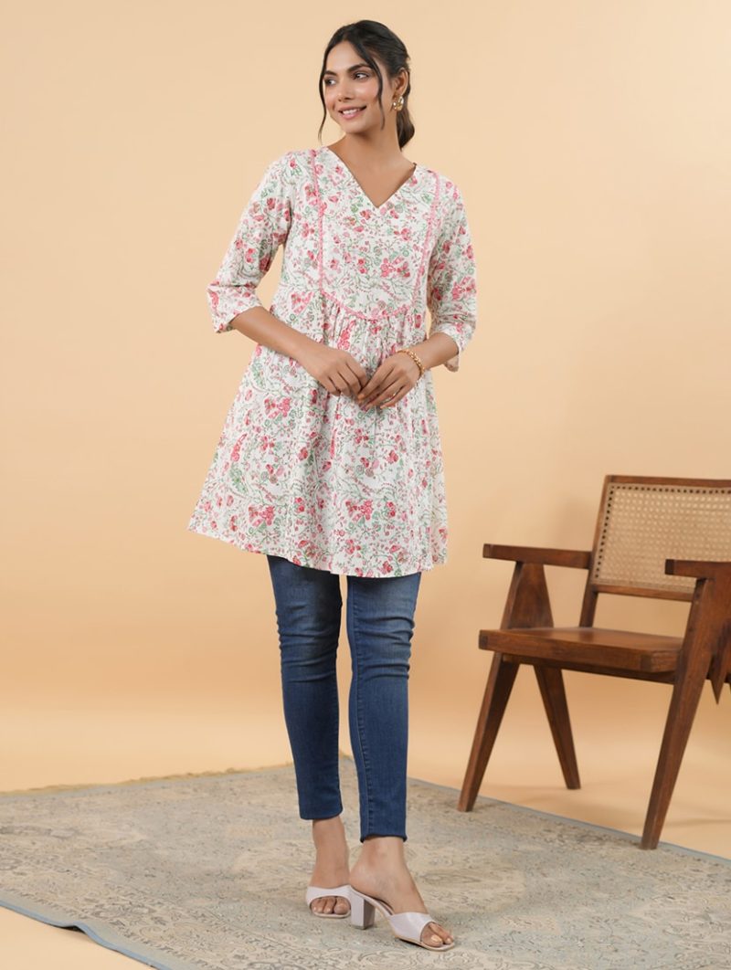 women white cotton a-line tunic