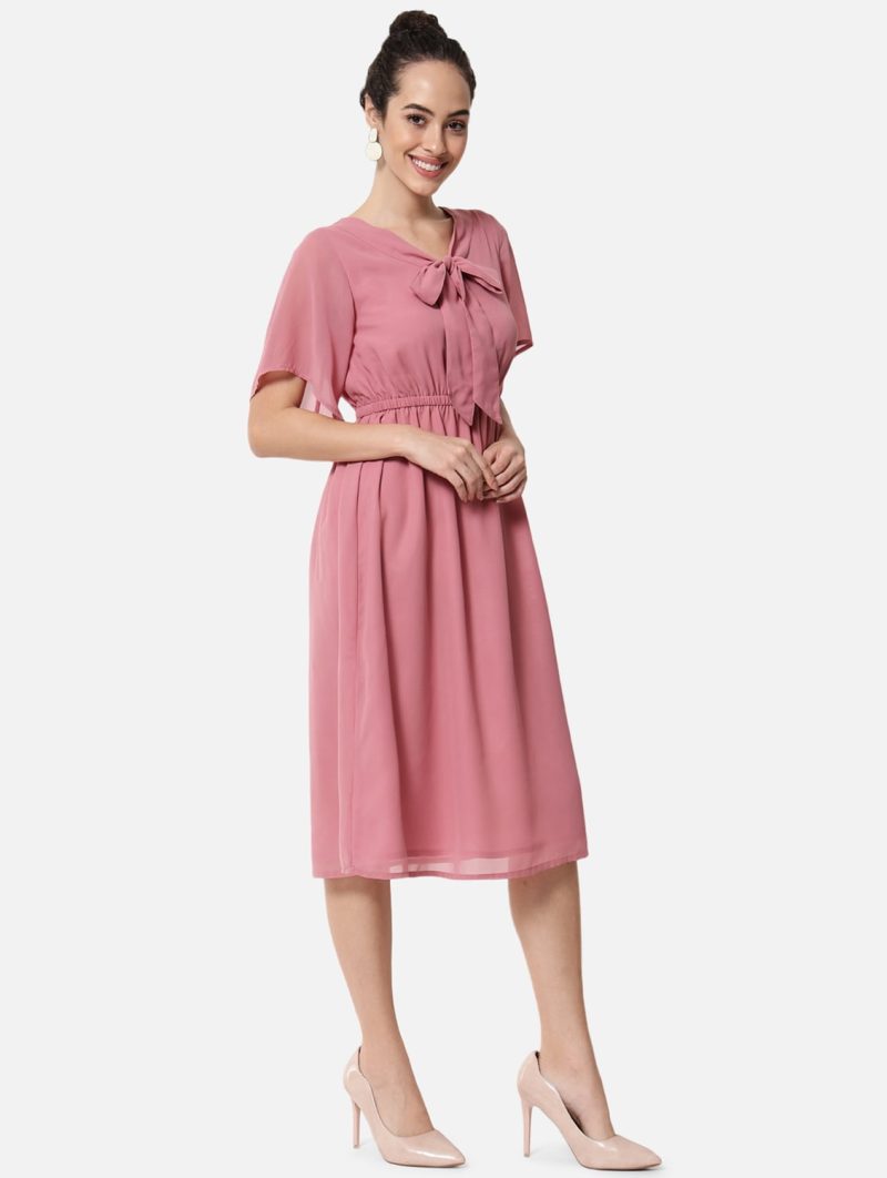 women's fit & flare solid dress - Image 2