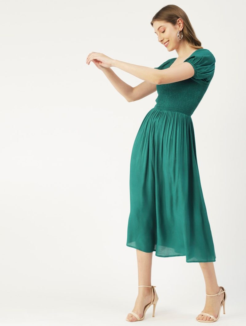 women's fit & flare solid dress - Image 2