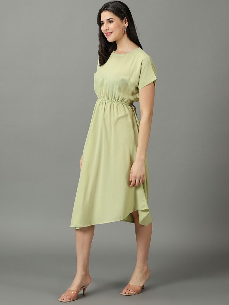 women's fit & flare solid dress - Image 3