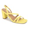 yellow pu slip on sandals - Image 2