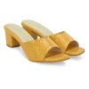 yellow synthetic slip on sandals - Image 2